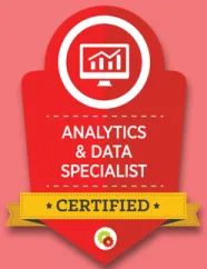DigitalMarketer Analytics & Data Specialist certified badge