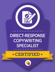 DigitalMarketer Direct-Response Copywriting Specialist certified badge