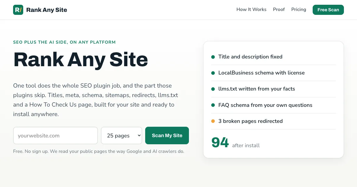Rank Any Site