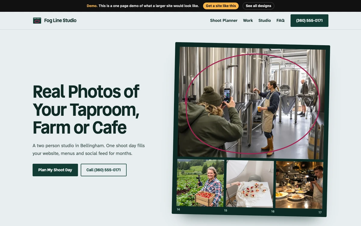 Contact Sheet website design on a desktop