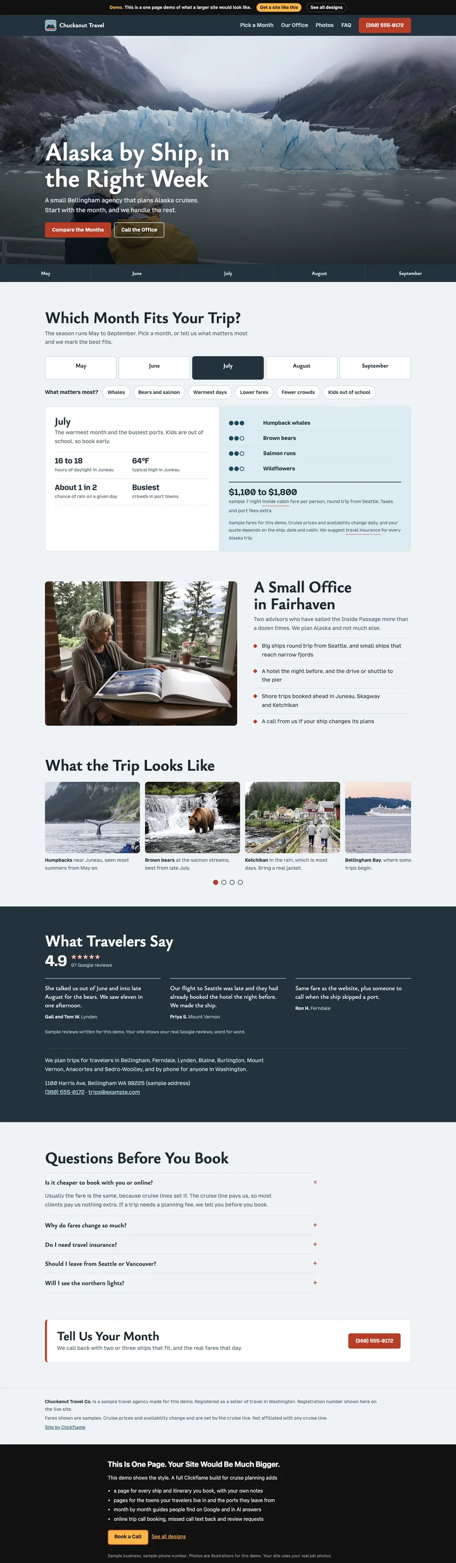 Glacier Slate website design
