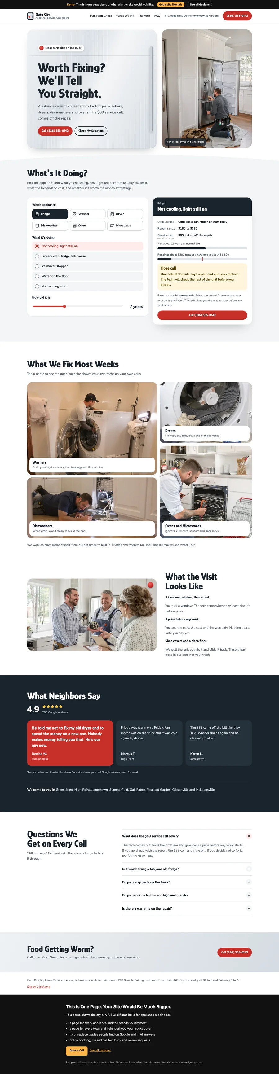 Fridge Door Steel website design