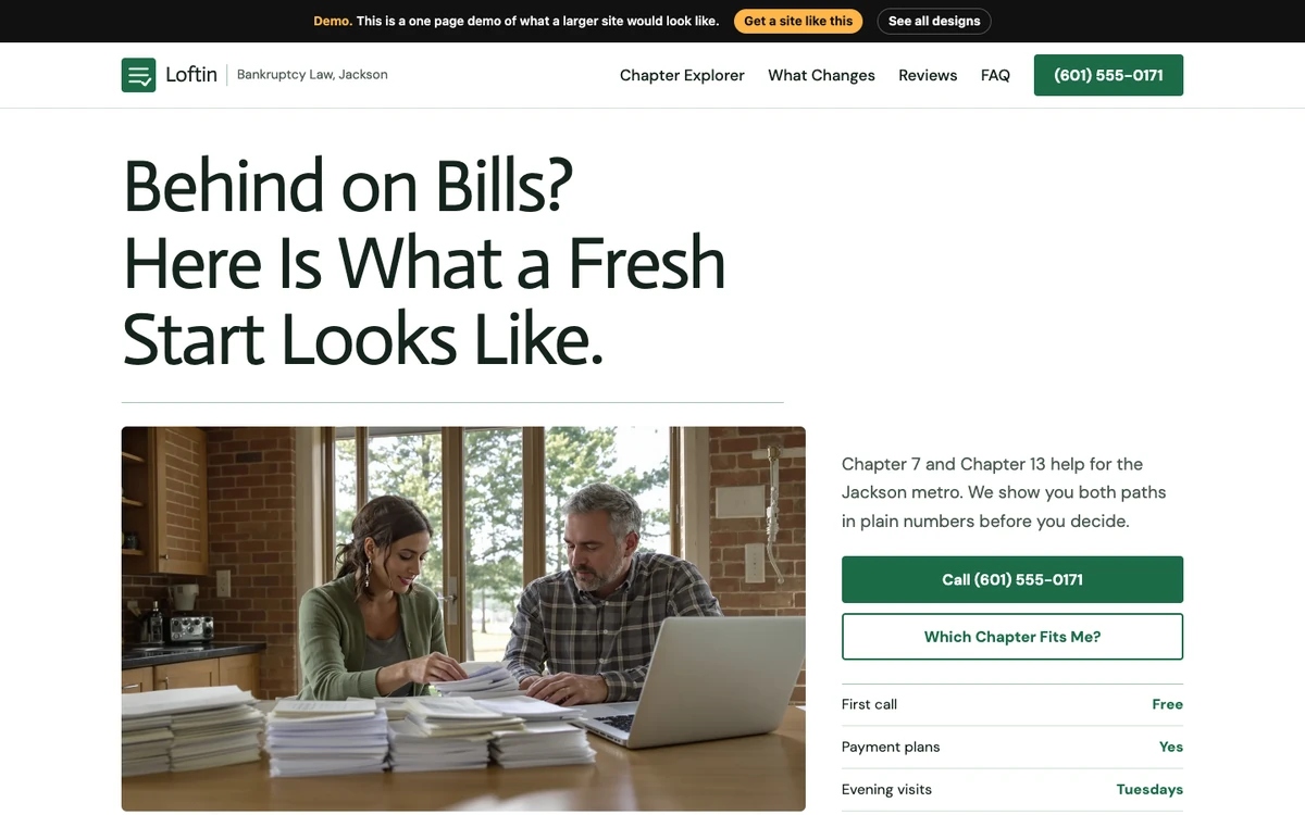 Clean Ledger Green website design on a desktop