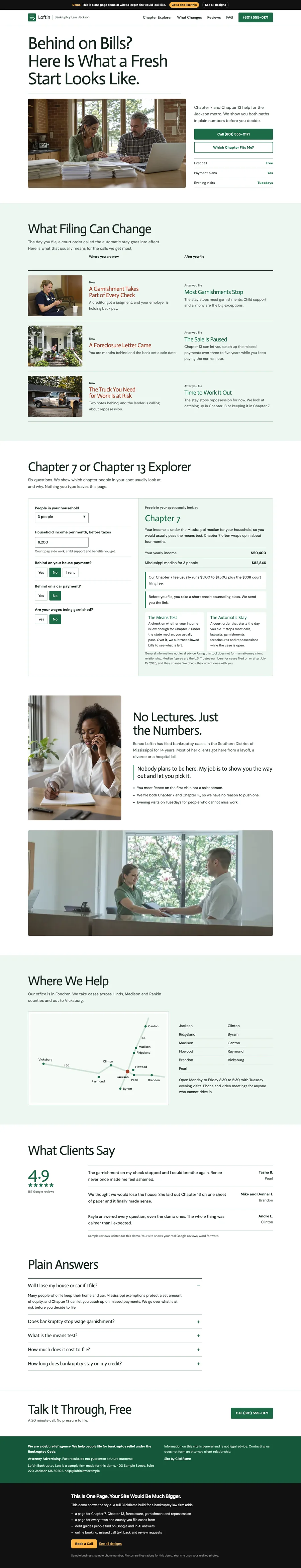 Clean Ledger Green website design