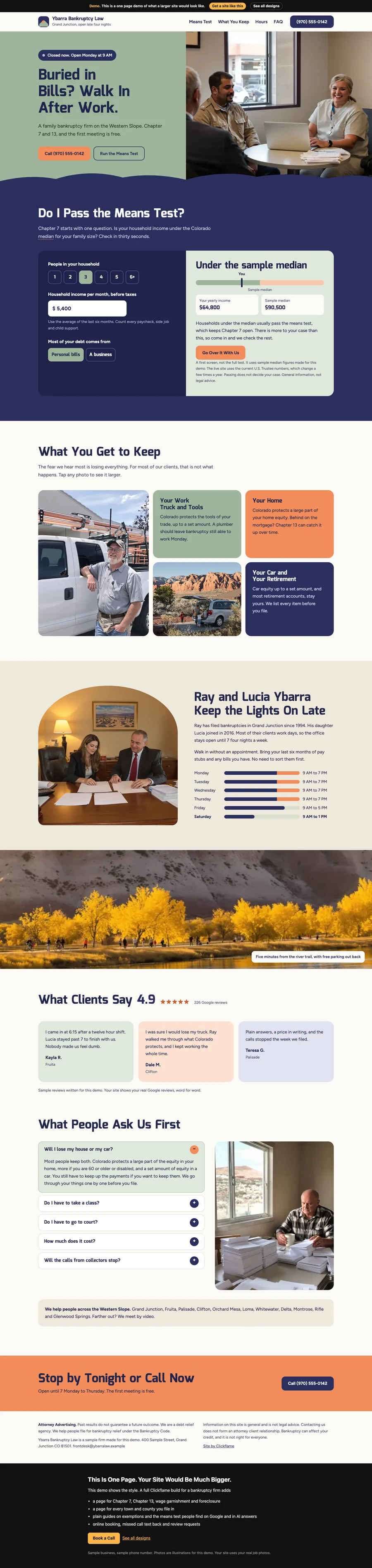 Western Slope Color Block website design