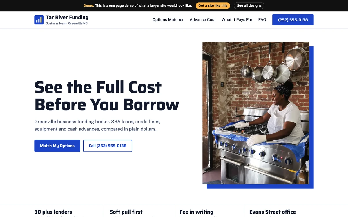 Term Sheet Cobalt website design on a desktop