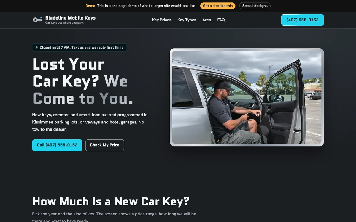 Machined Chrome website design on a desktop
