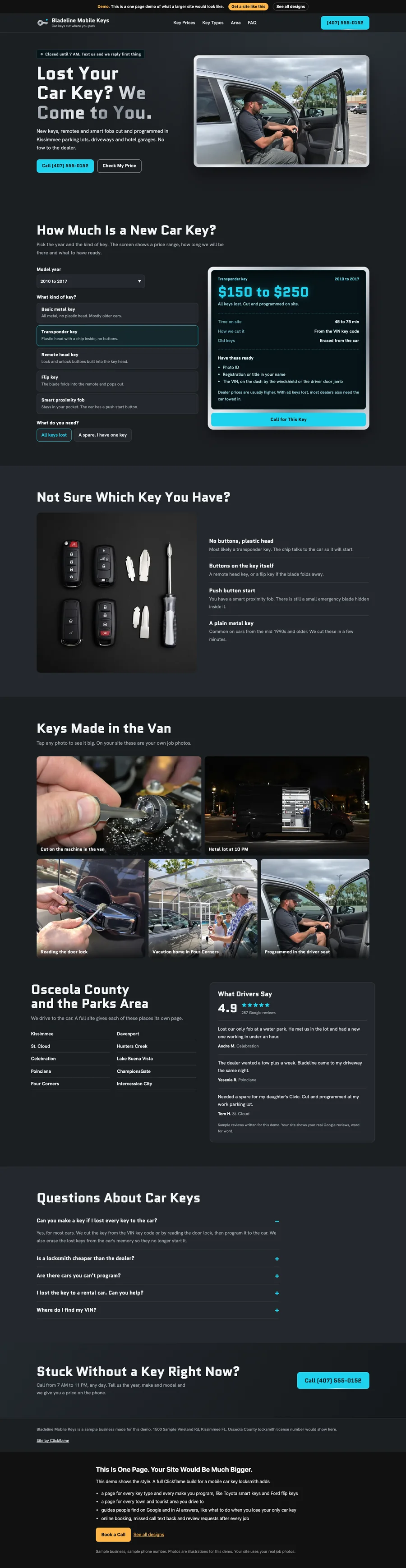 Machined Chrome website design