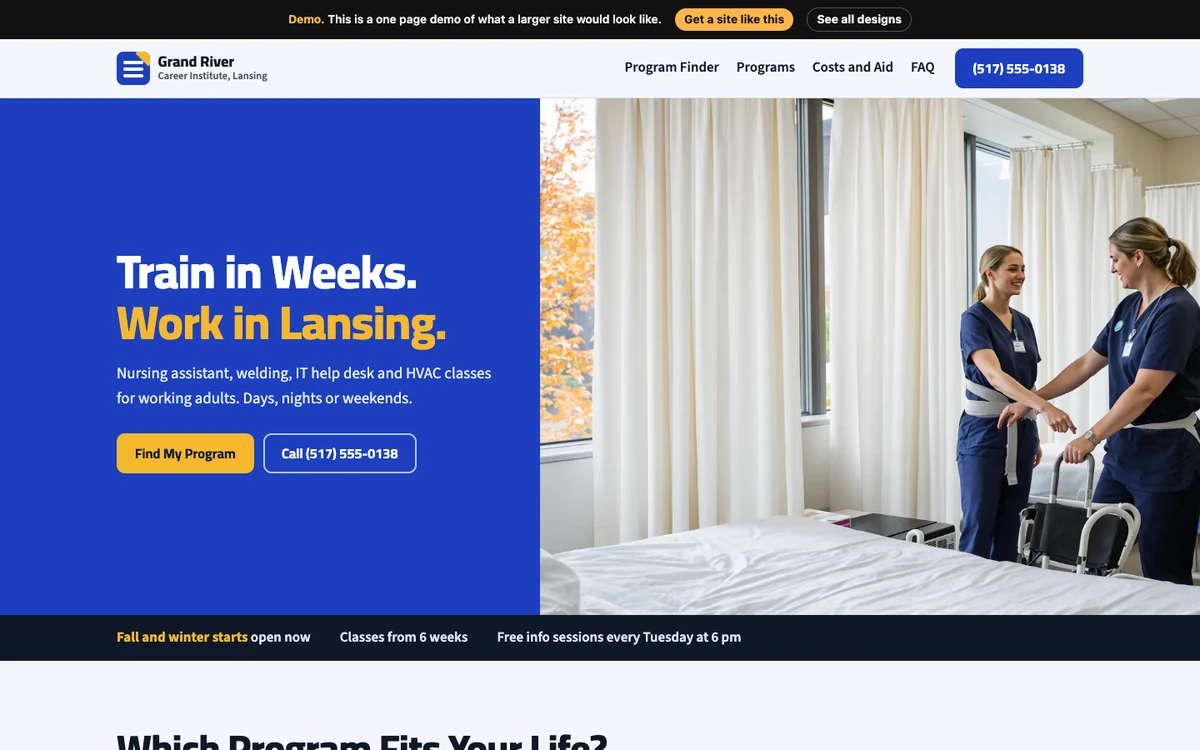 Catalog Cobalt website design on a desktop