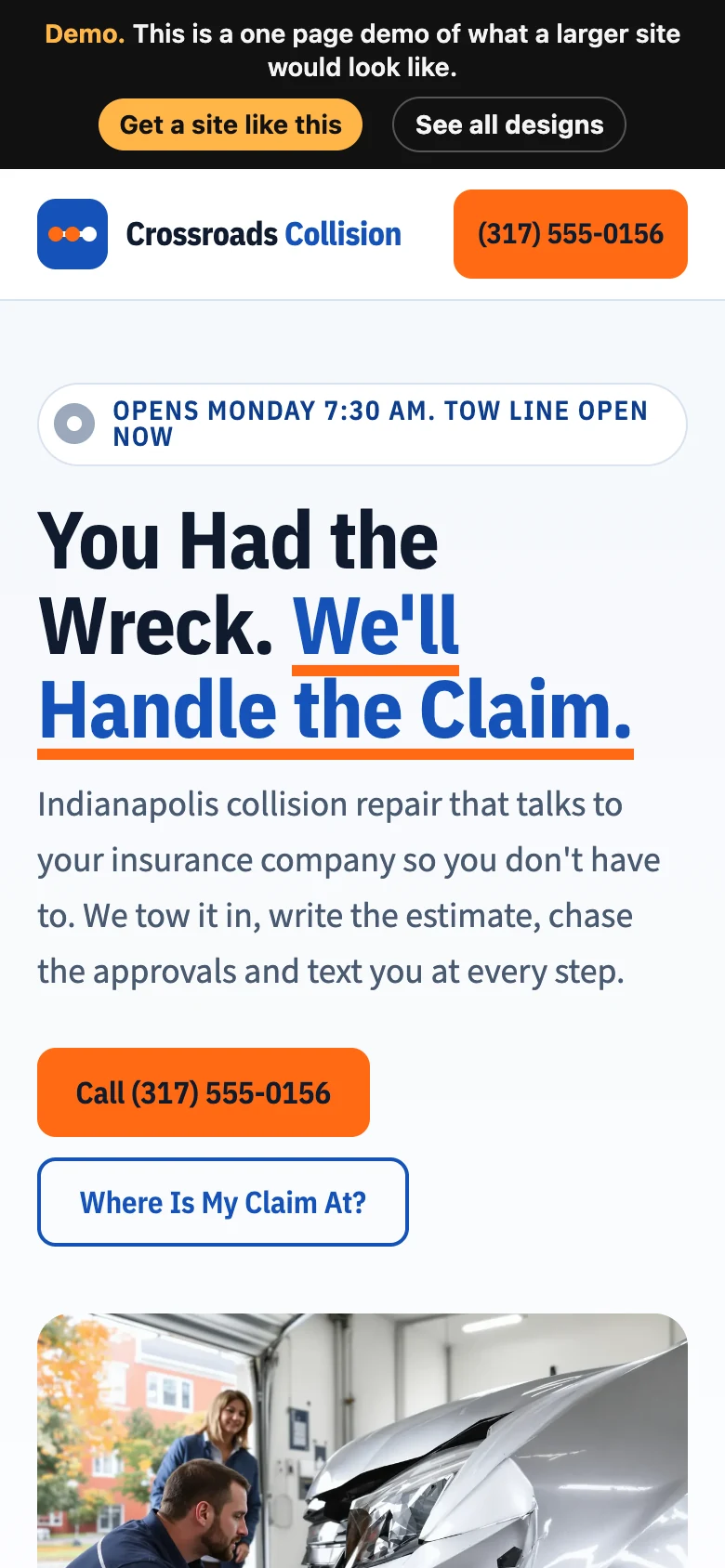 Claim Tracker on a phone