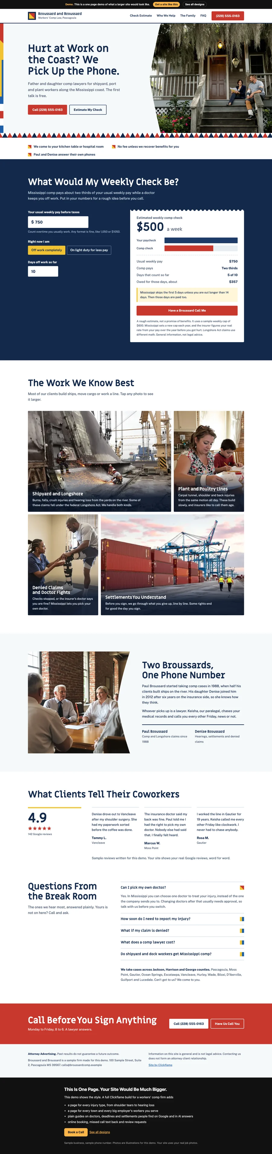 Signal Flag Harbor website design