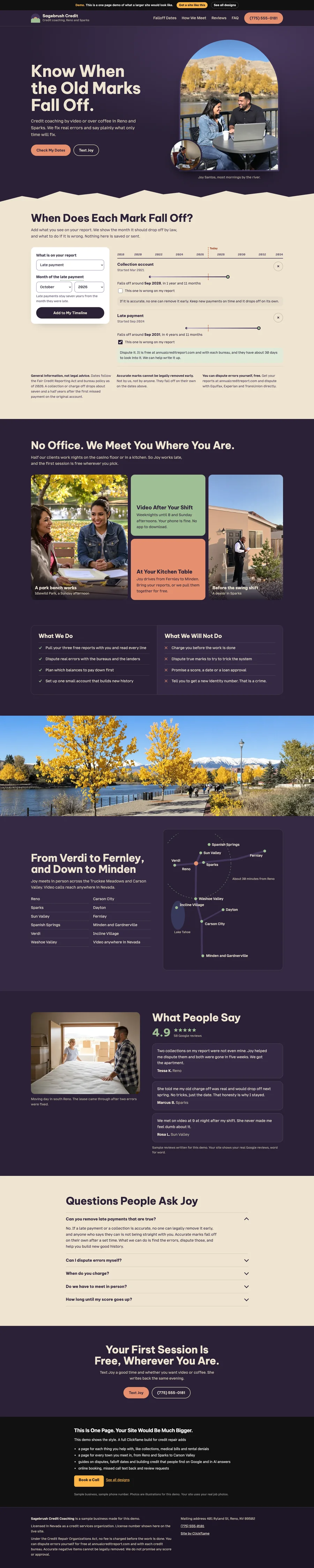Sagebrush Dusk website design