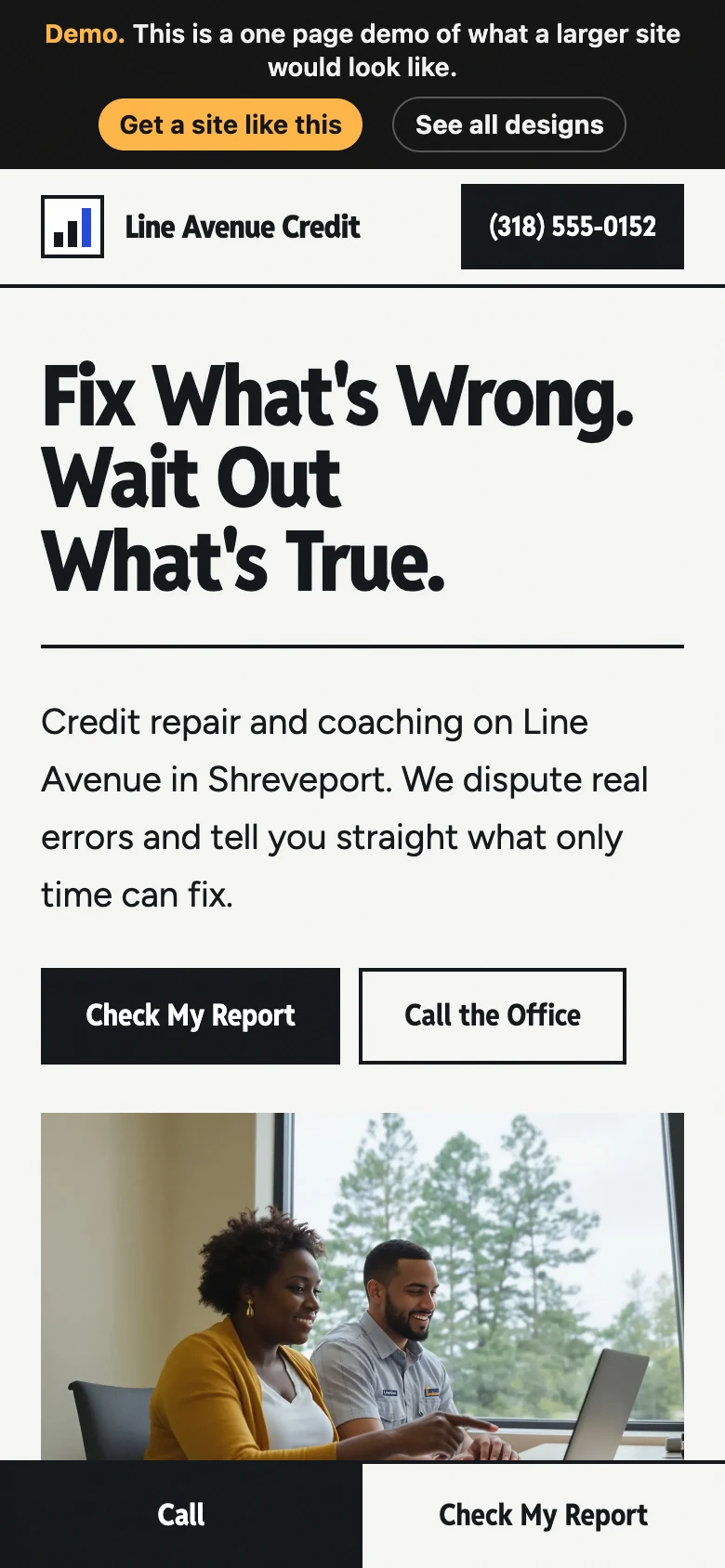 Straight Report Mono on a phone