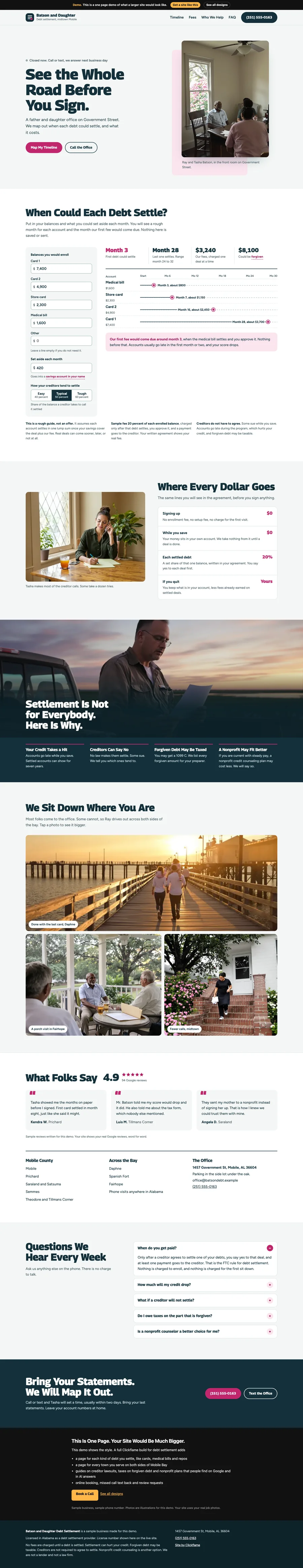 Azalea Ledger website design