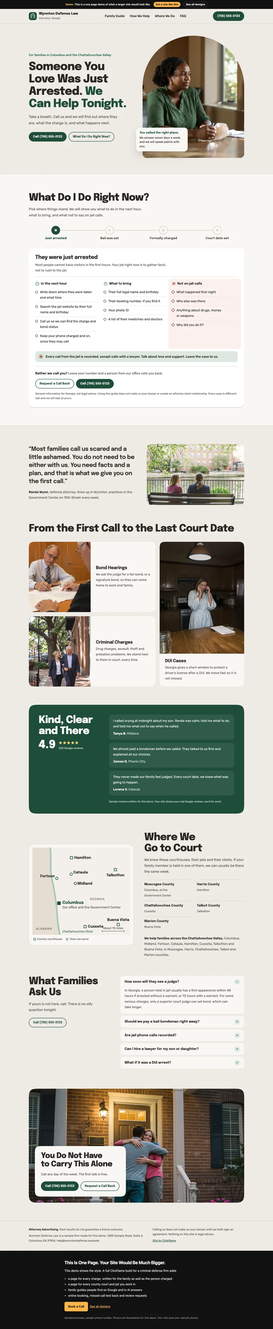 Warm Standing website design