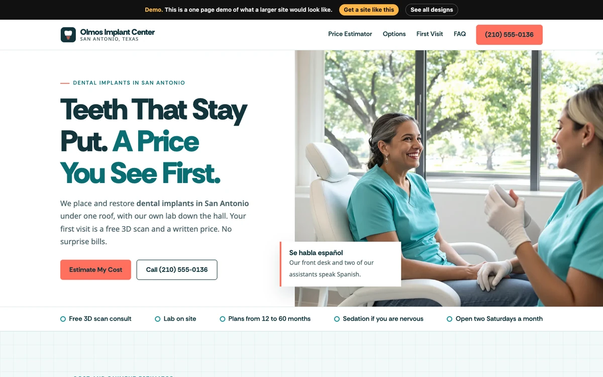 Bright Clinical website design on a desktop
