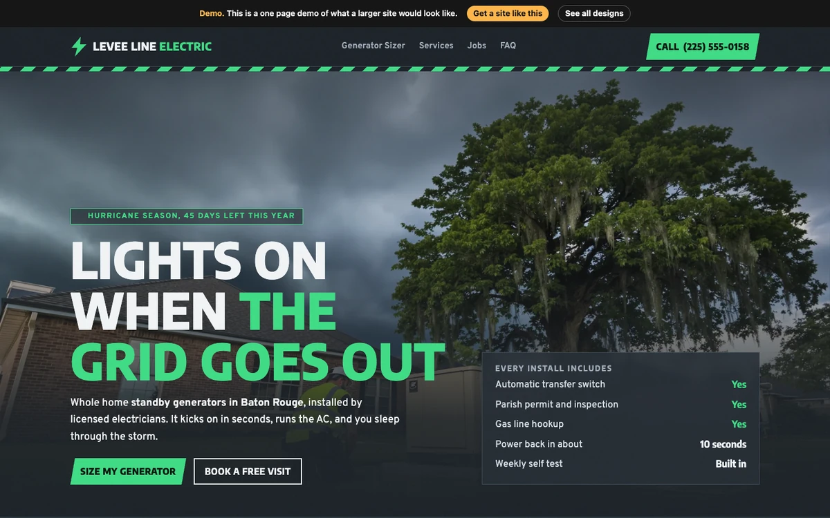 Storm Ready website design on a desktop