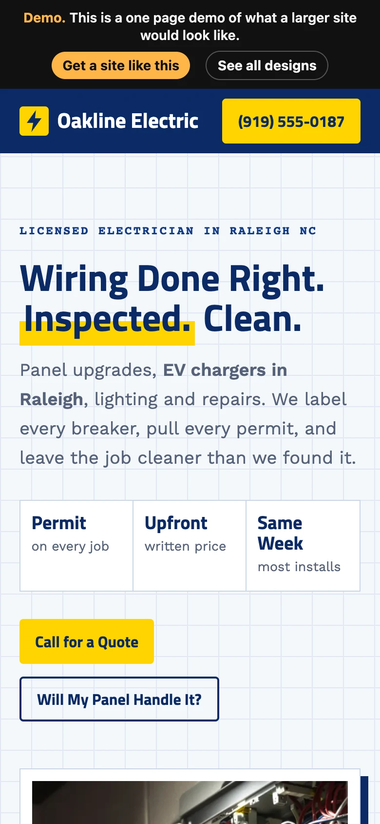 Blueprint on a phone