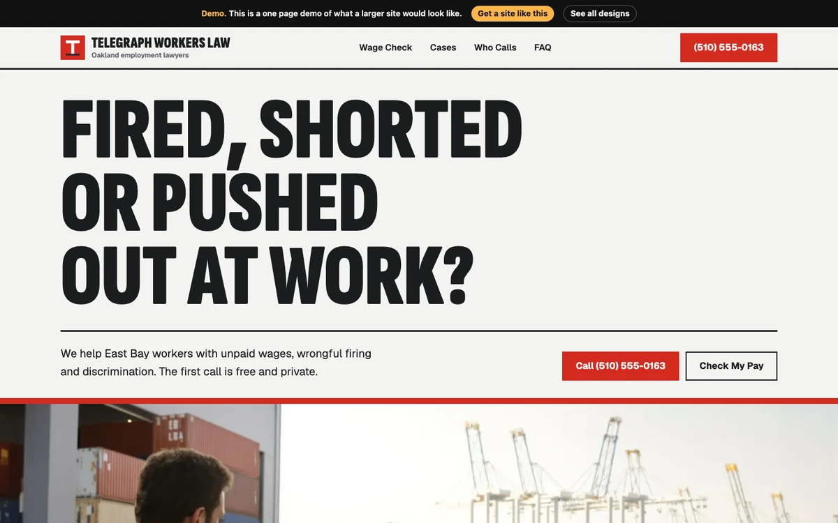 Red Line Editorial website design on a desktop