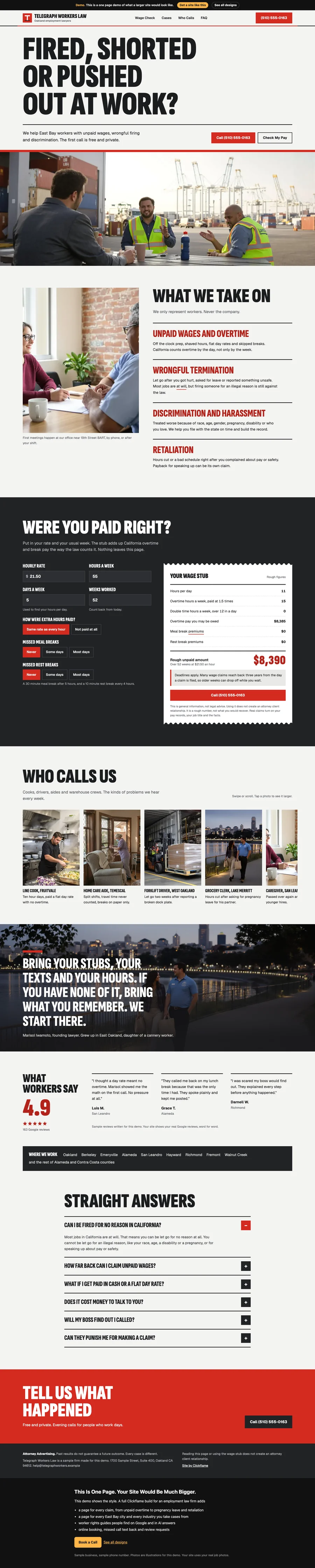 Red Line Editorial website design