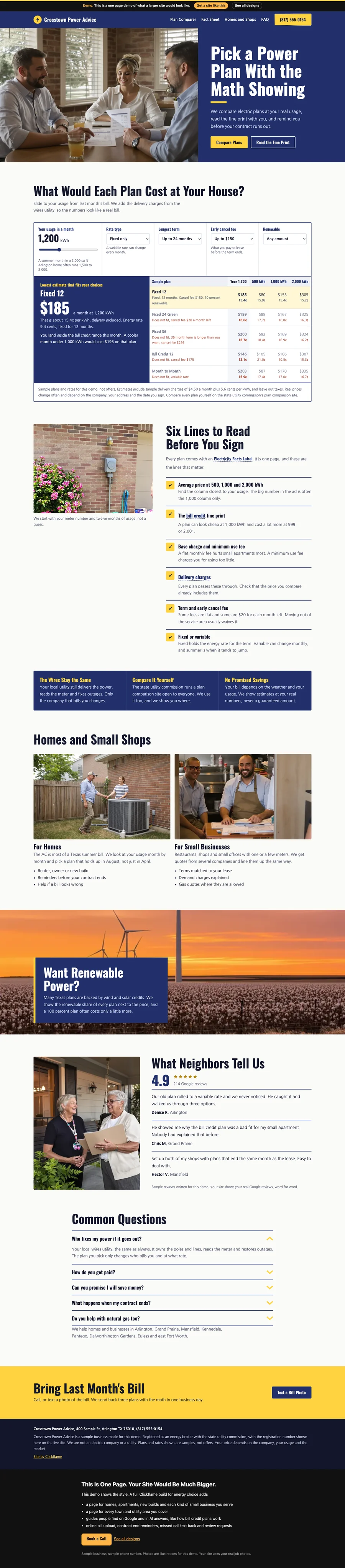 Kilowatt Clear website design