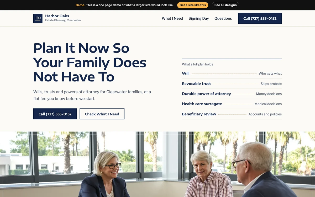 Ivory Ledger website design on a desktop