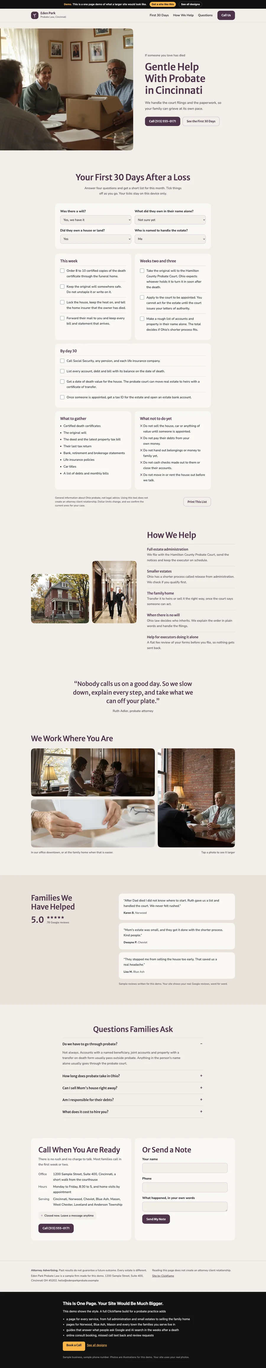 Plum and Stone website design