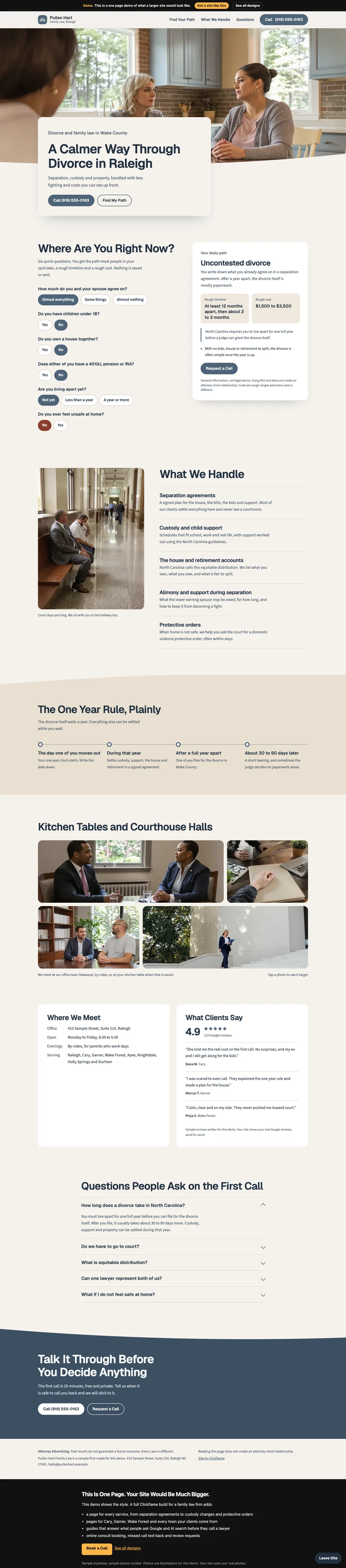 Sand and Slate website design