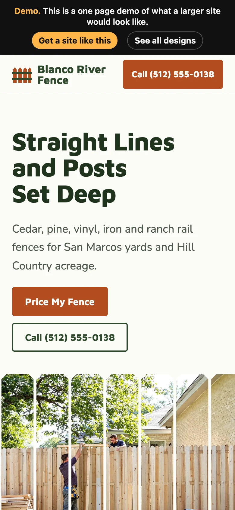 Cedar Picket Line on a phone