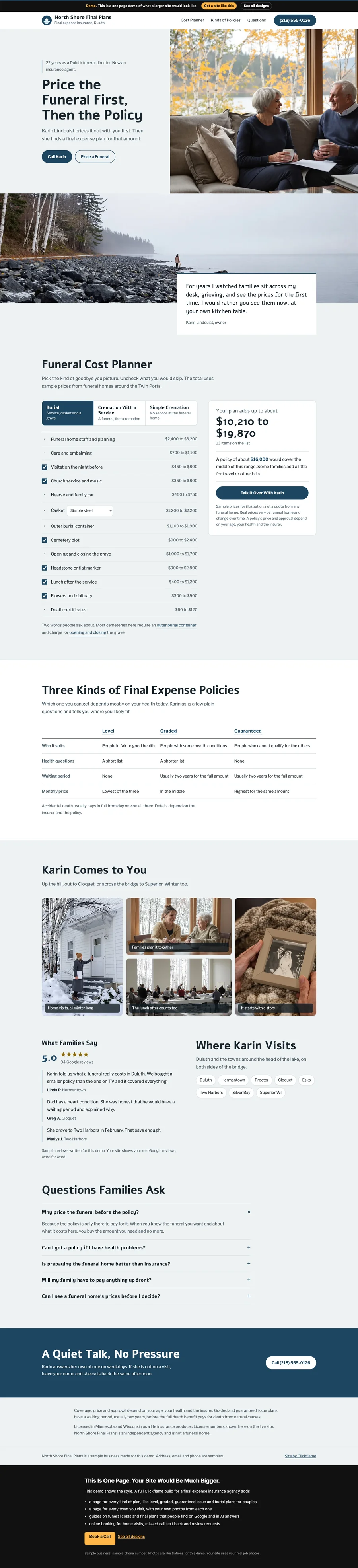 North Shore Quiet website design