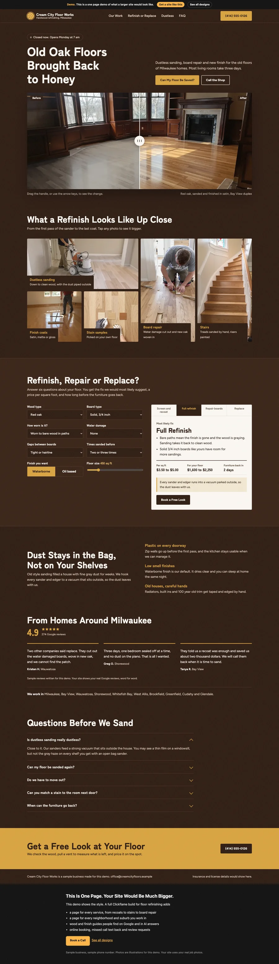 Walnut and Honey website design