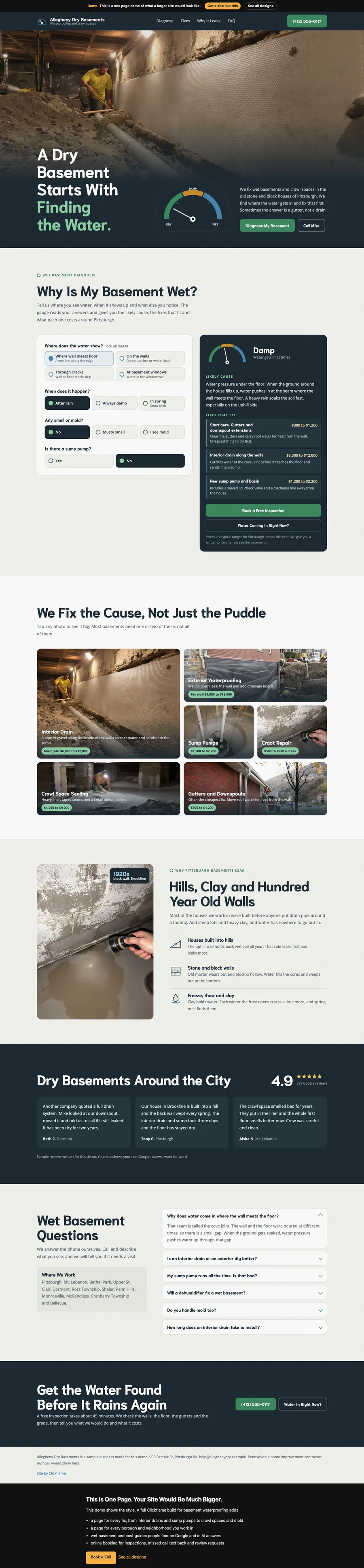 Slate Moisture Gauge website design