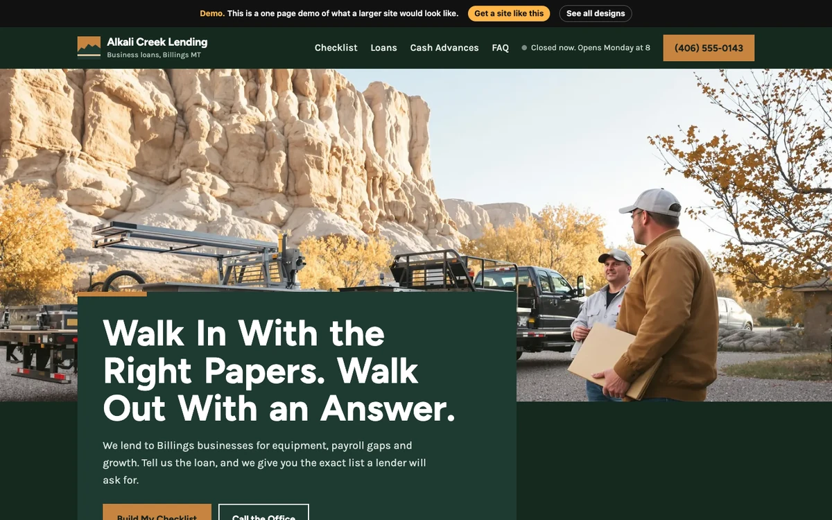 Sandstone Slab website design on a desktop