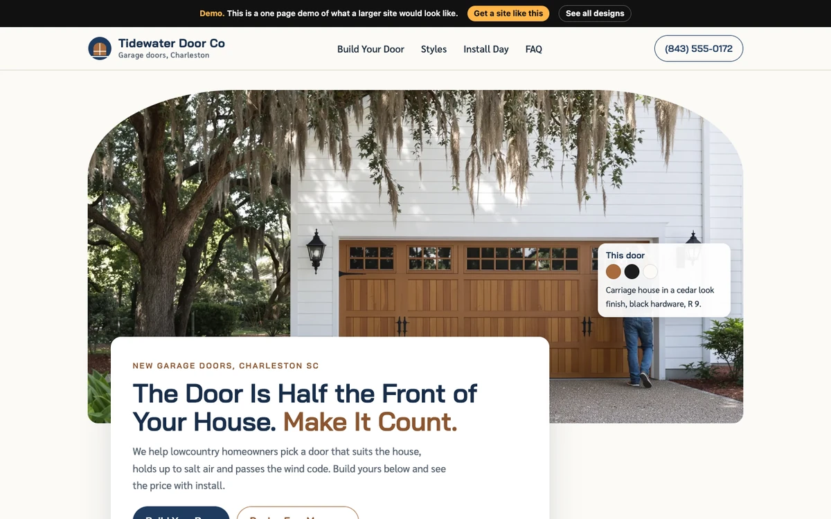 Lowcountry Curb Appeal website design on a desktop