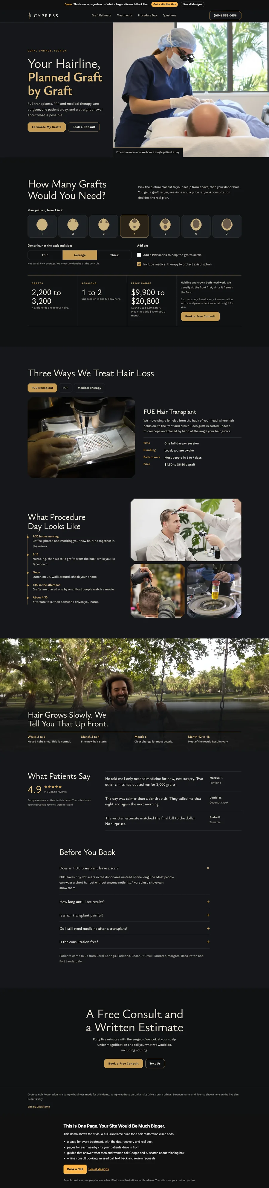 Graphite and Brass website design