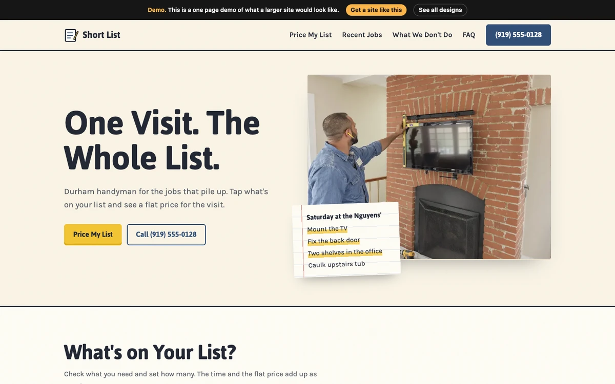 Legal Pad and Pencil website design on a desktop