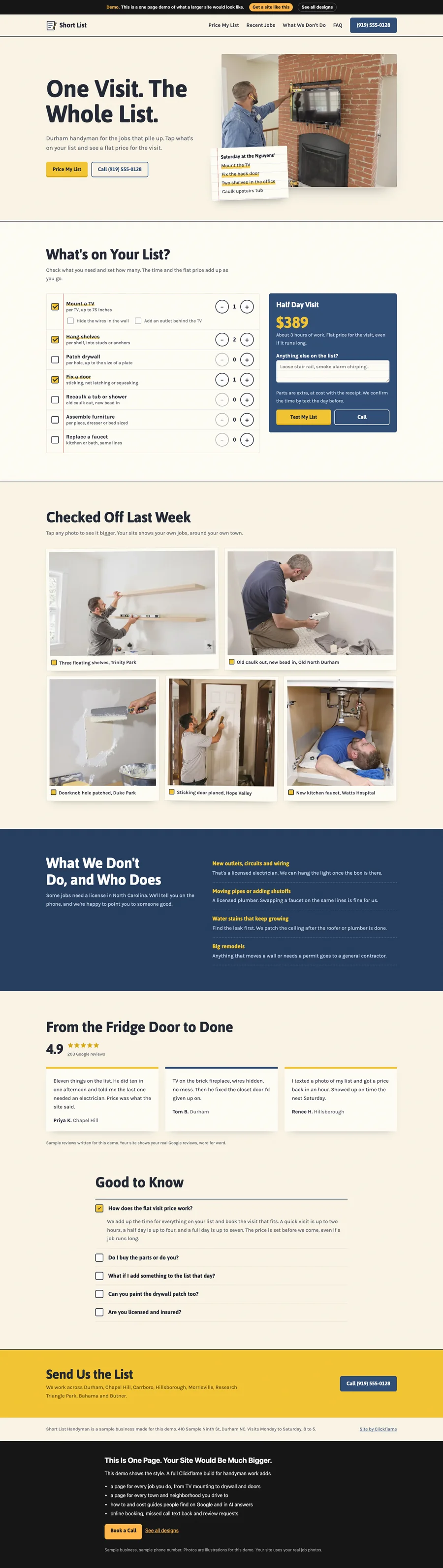 Legal Pad and Pencil website design