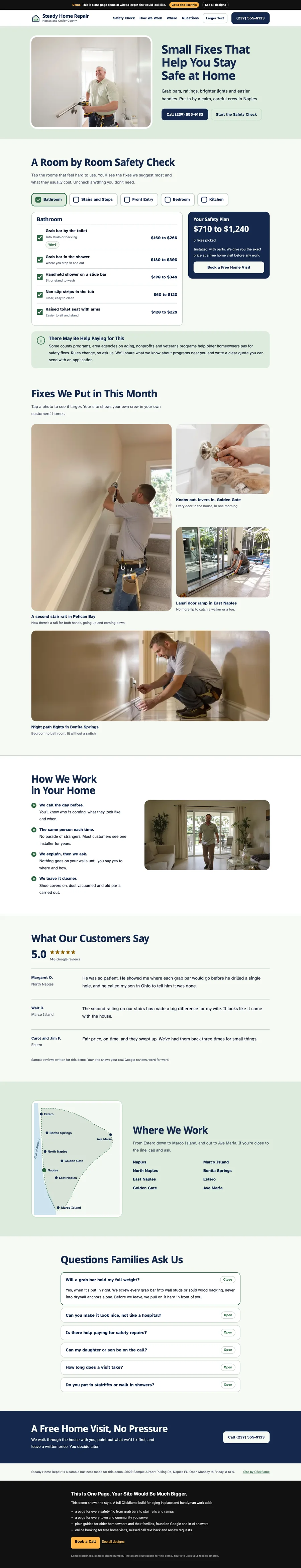 Calm Large Print website design