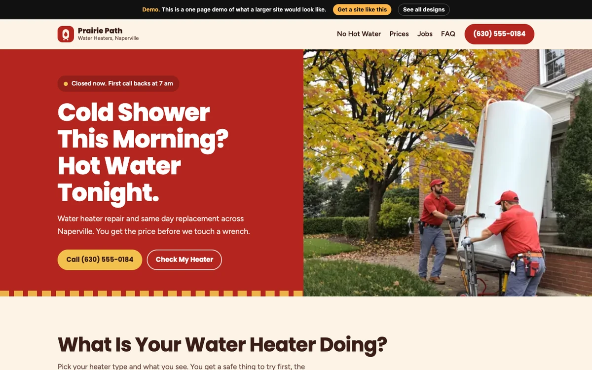 Hot Today Red website design on a desktop