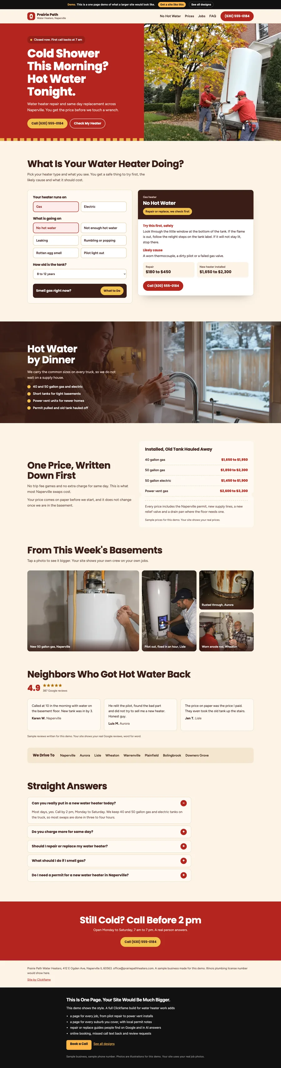 Hot Today Red website design
