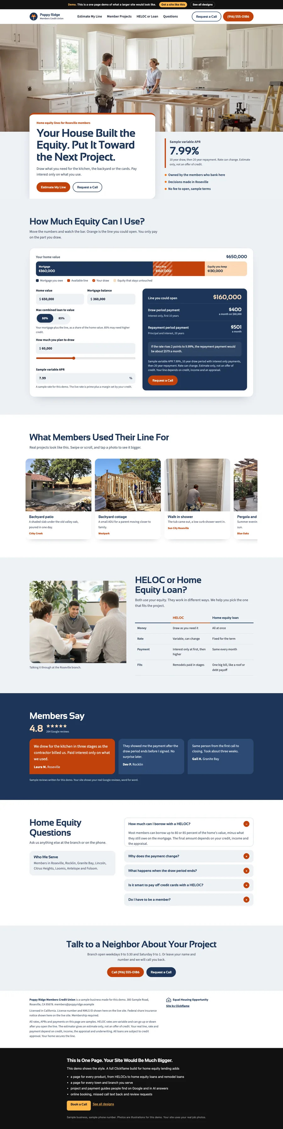 Member Owned Poppy website design