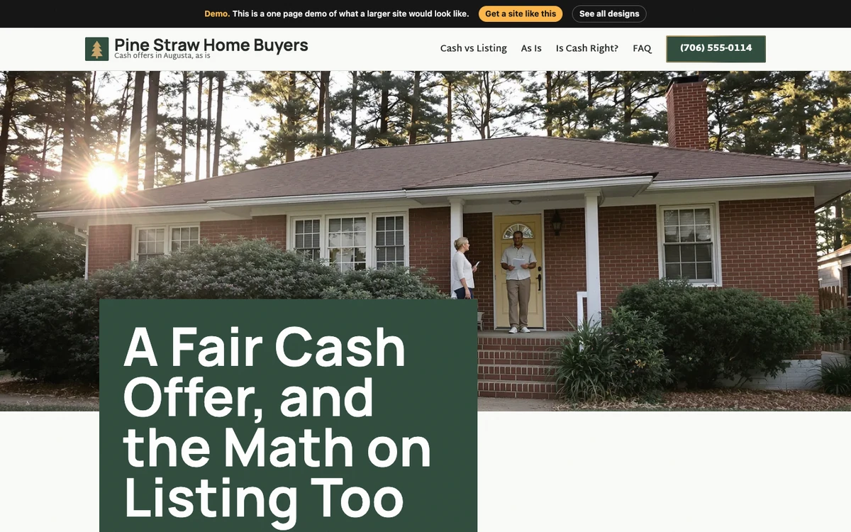 Porch Ledger website design on a desktop