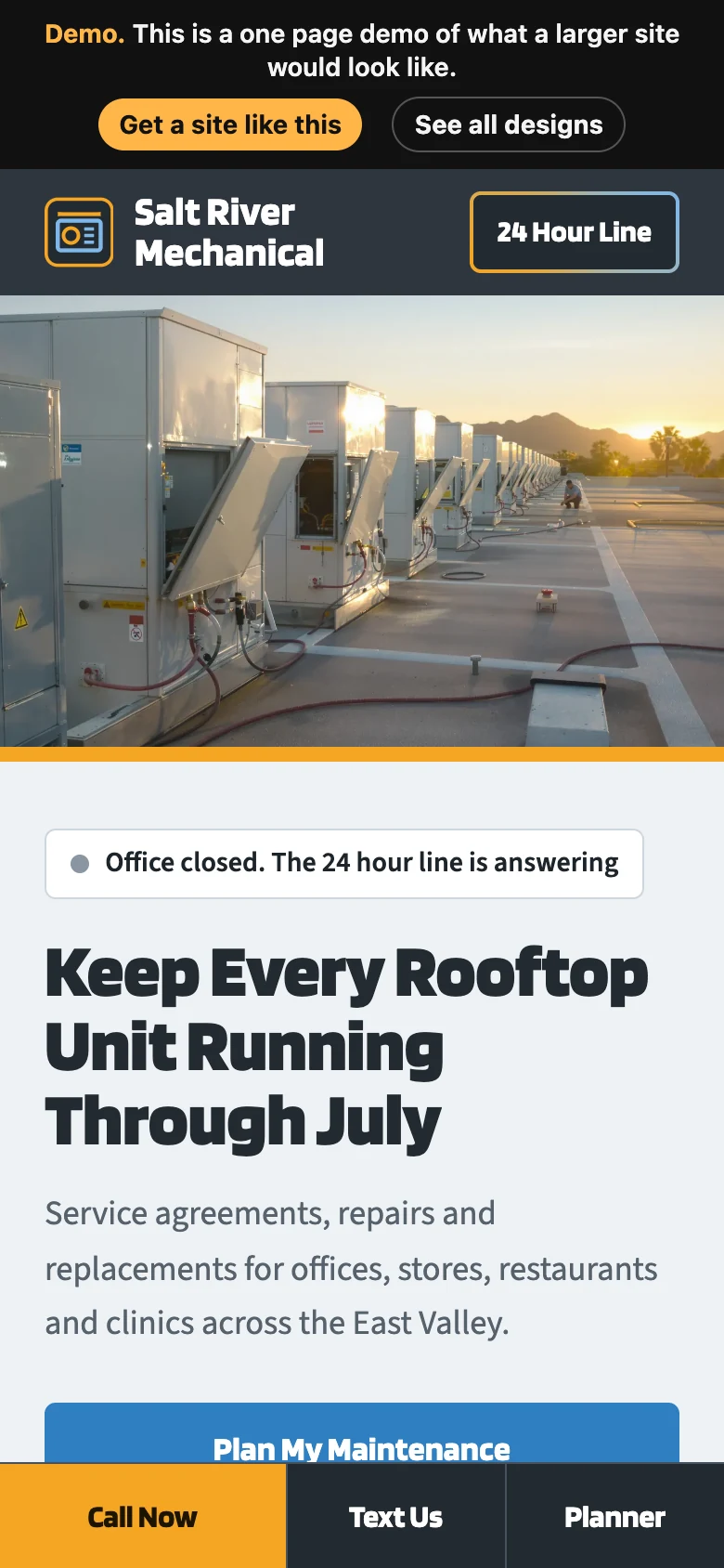 Rooftop Roster on a phone