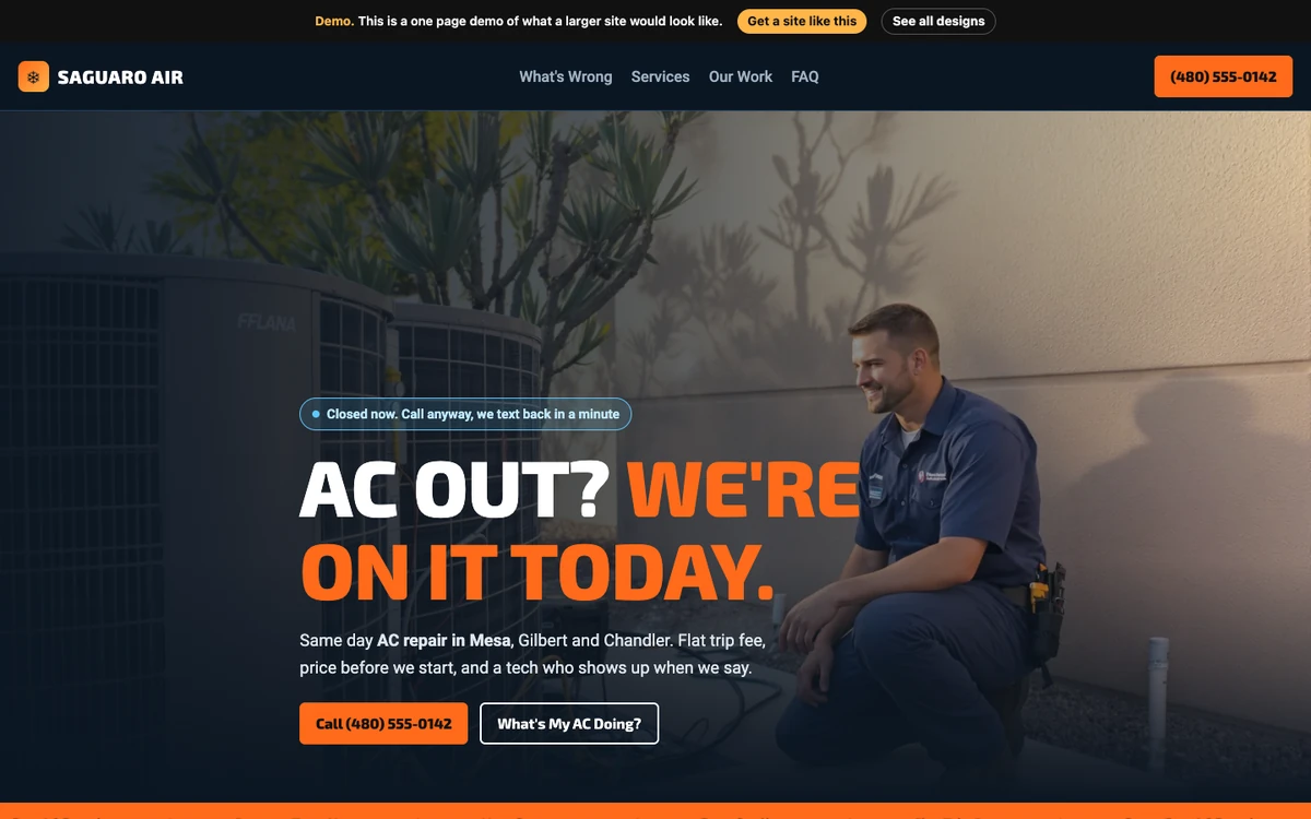 Bold Dispatch website design on a desktop