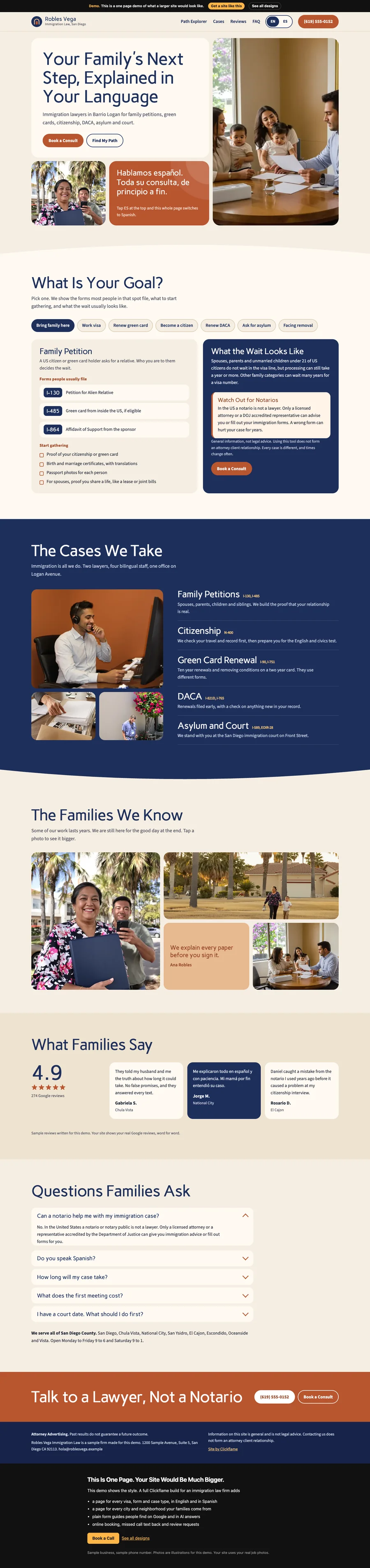 Terracotta Bilingual website design