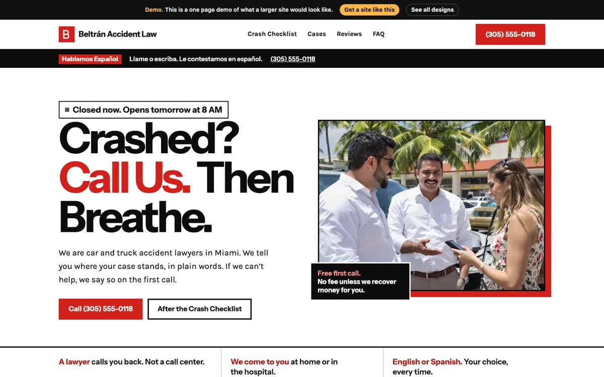 Plain Talk website design on a desktop