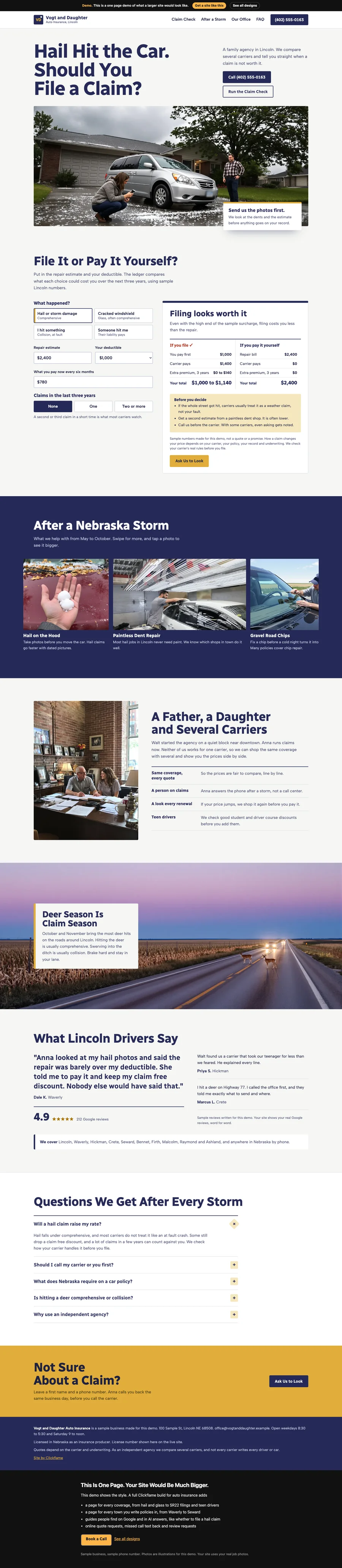 Storm Ledger website design