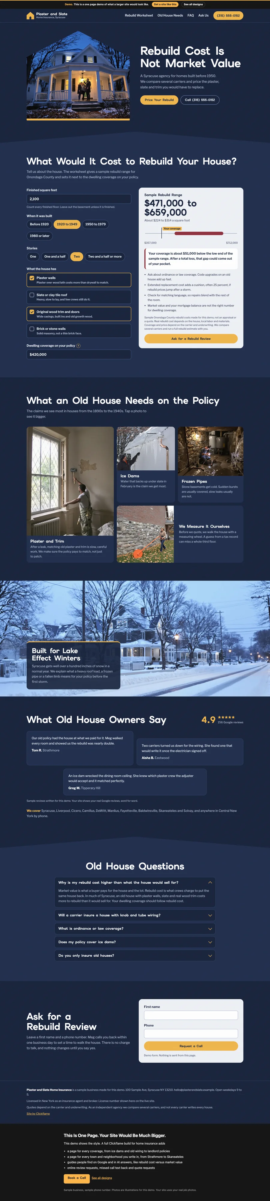 Porch Light Navy website design