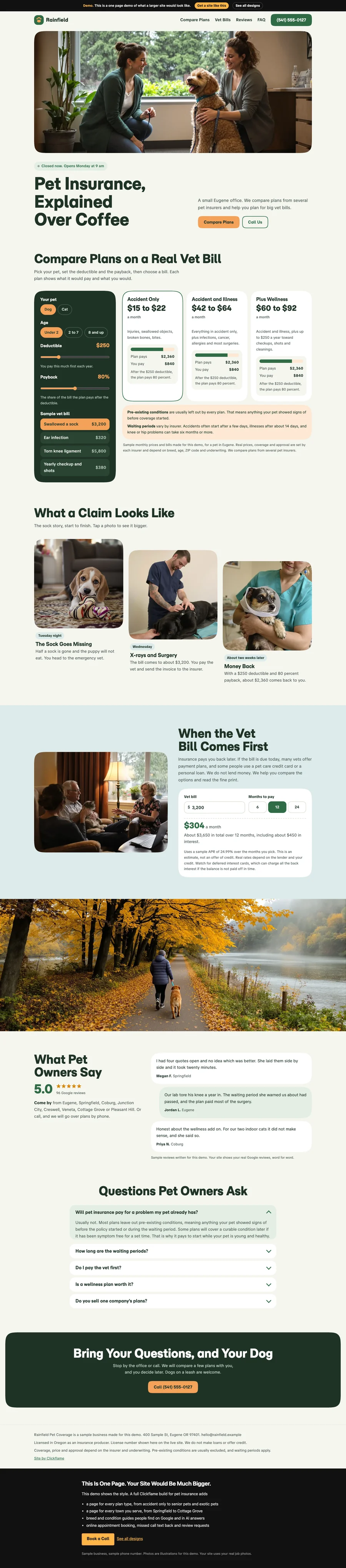 Moss and Apricot website design