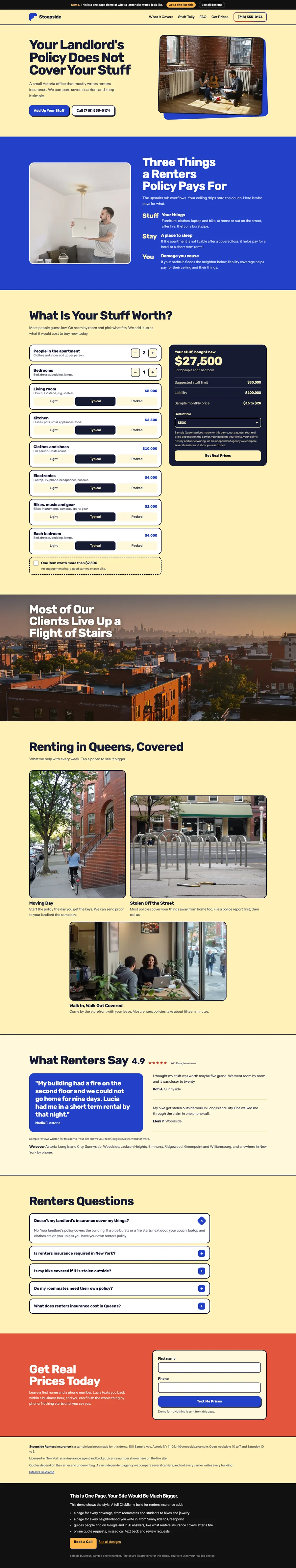 Walk Up Bold website design